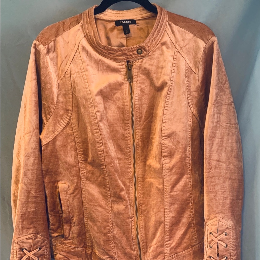 Torrid Pink velour jacket